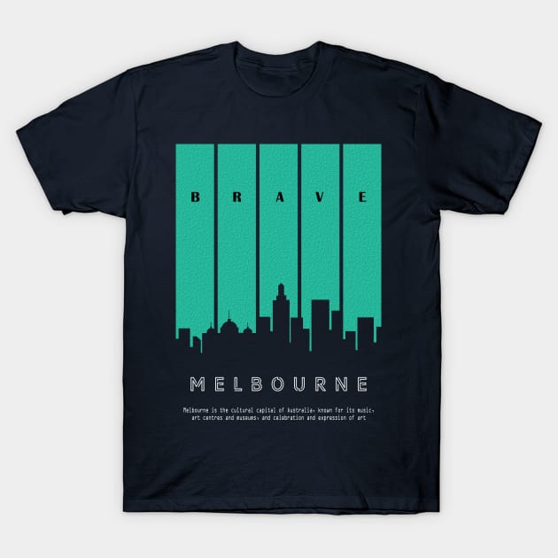 CITY SILHOUETTE OF MELBOURNE T-Shirt by Martincreative